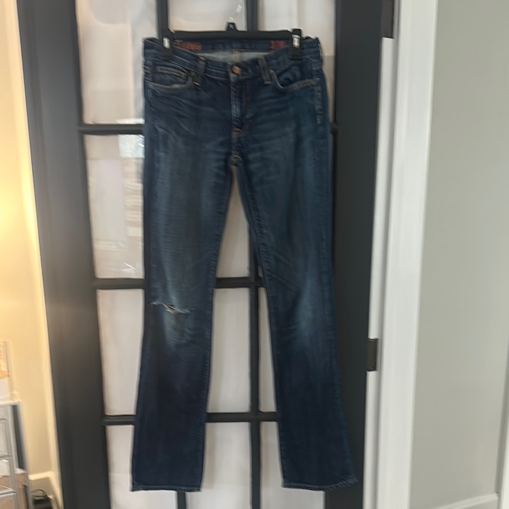 Vintage J. Crew made in USA hipslung resin wash jeans (27) y2K